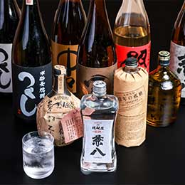 A variety of local sake