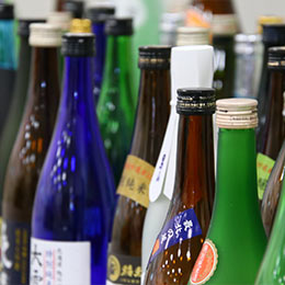 A variety of local sake